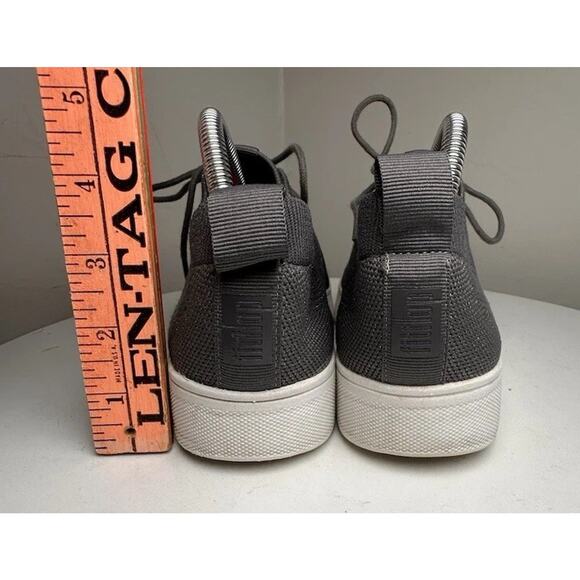 FitFlop Women 7.5 Rally Knit Trainer Sneakers Metallic‎ Gray Shimmer Activewear - Picture 4 of 16